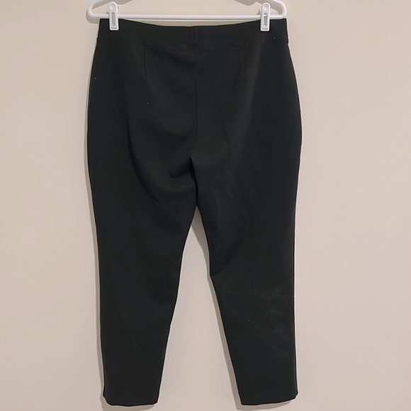 Eileen Fisher Stretch Jersey Knit Tencel Black Ankle Pant - Picture 4 of 6